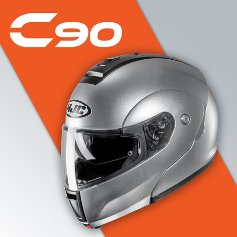 capacete modular HJC C90 METAL / CR SILVER